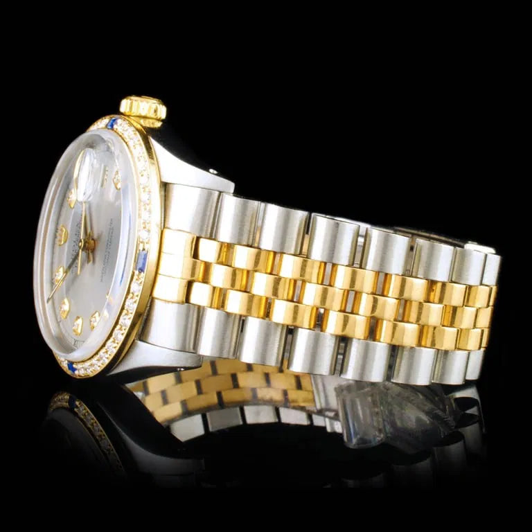 Rolex Datejust 36mm Two-Tone Jubilee Bracelet Watch with Diamond Bezel and Markers