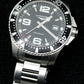 MEN'S LONGINES HYDROCONQUEST BLACK DIAL DAY SWISS WATCH - Vintage Vault Traders