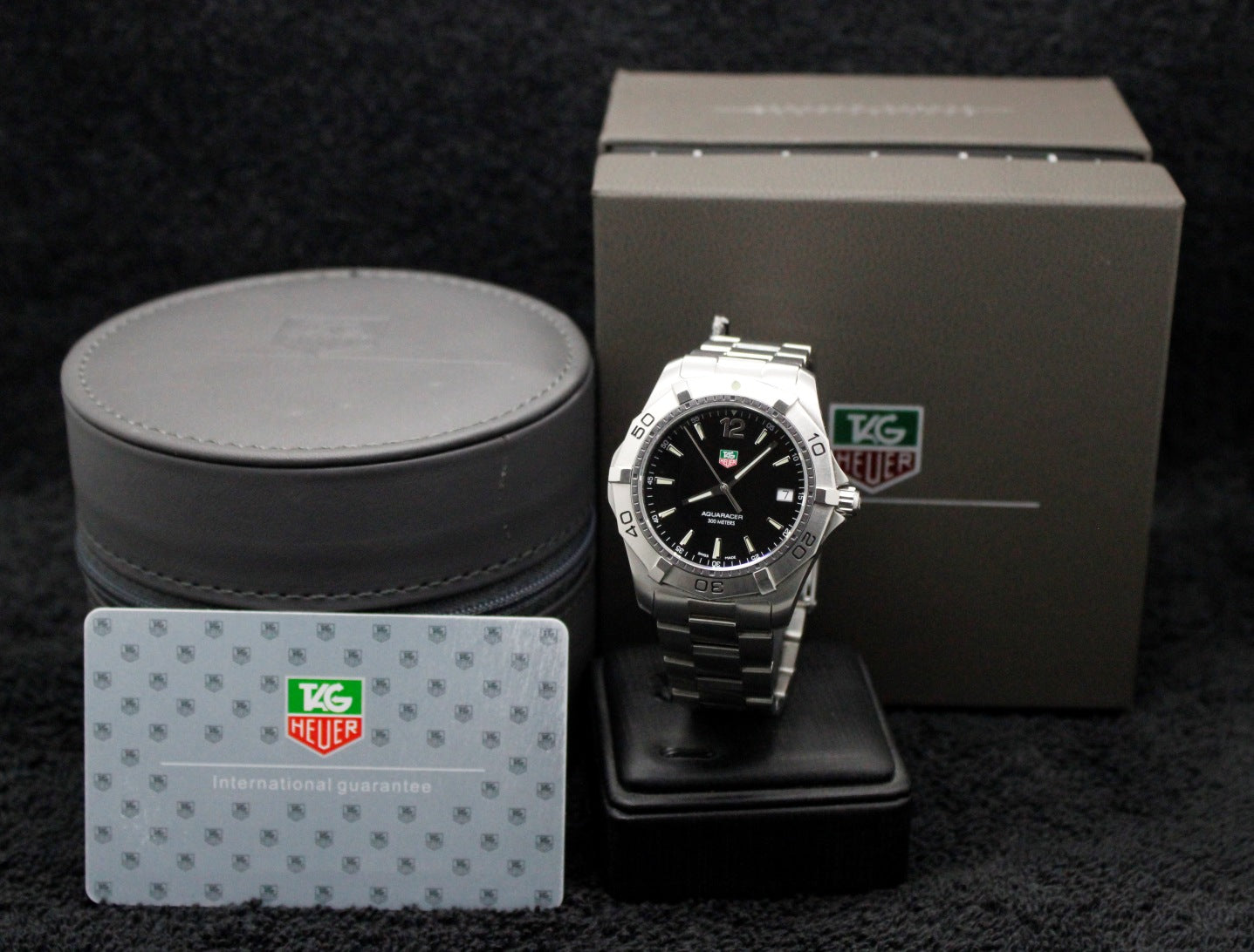 Vintage Tag Heuer Aquaracer WAF1110 300M Black Dial  Swiss Watch